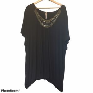 3 For $25 Light Up The Room Black Beaded Tunic 6X